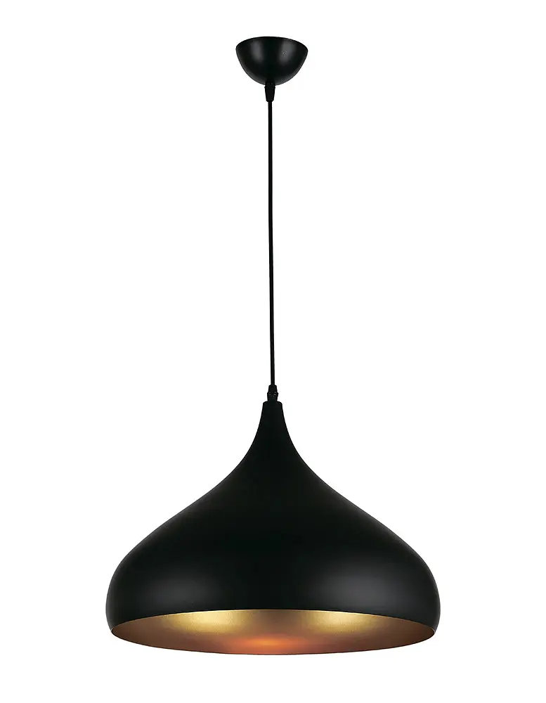 Стильный подвесной светильник Levistella 7546425-1 BK (420) - Черный с золотом, 1×E27, 42×27 см - фото 2