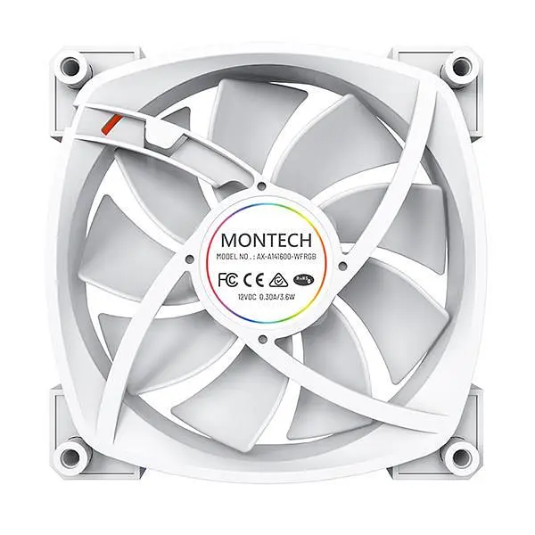 Корпусный вентилятор 140MM AX140 PWM WHITE MONTECH - фото 5