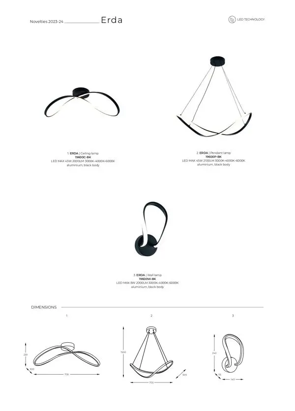 Люстра ERDA 19600P-BK Zuma Line - фото 2