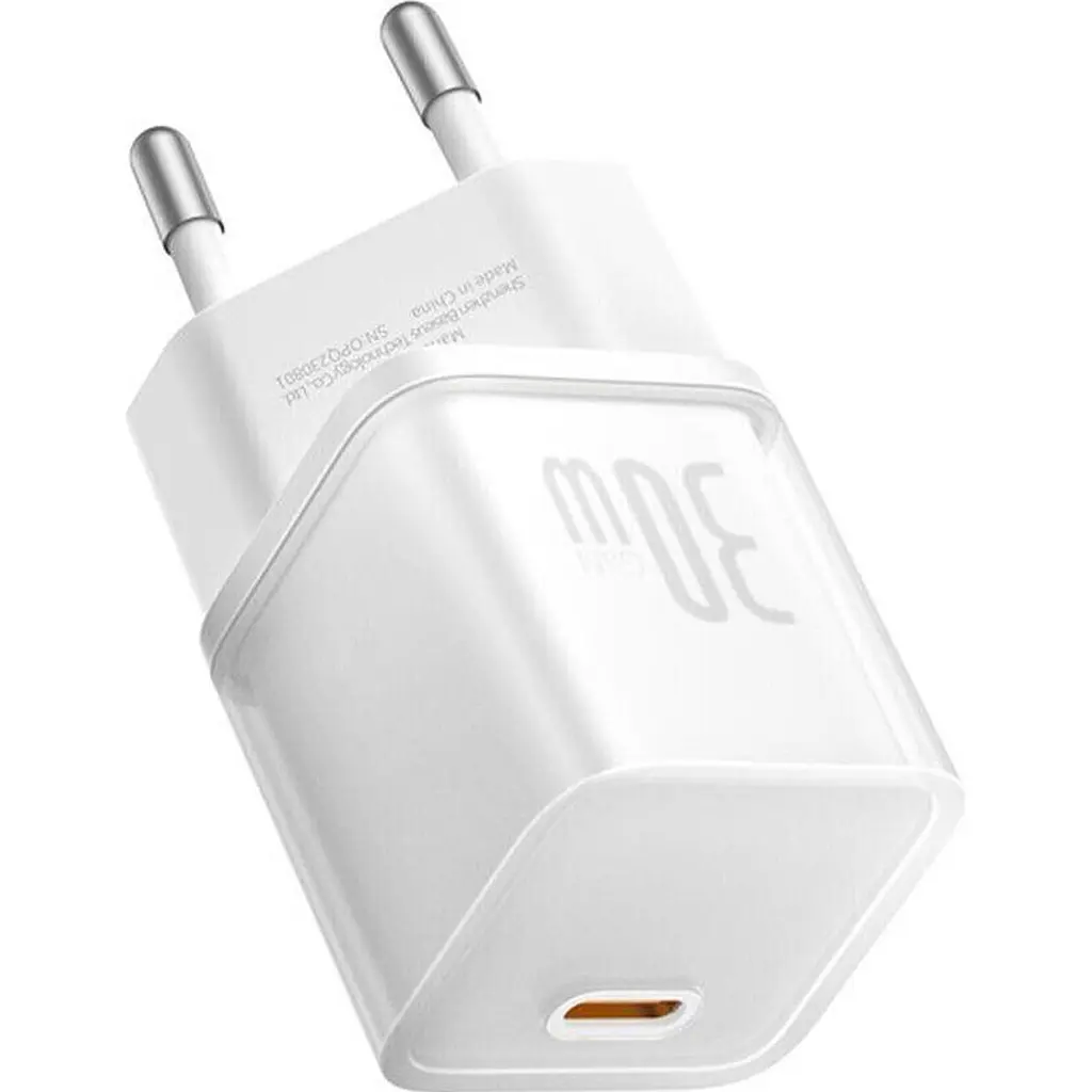 Мережевий зарядний пристрій Baseus GaN5S Fast Charger 1C 30W White (P10162504213-00) [113779] - фото 2