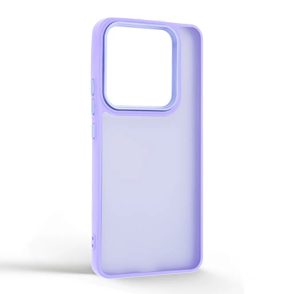 Противоударный чехол для Xiaomi Poco M7 Pro 5G, Frame, фиолетовый, панель-накладка, термополиуретан TPU + поликарбонат PC, защита всего корпуса, защита кнопок и камеры, устойчив к деформациям, ArmorStandart (ARM83163) - фото 2
