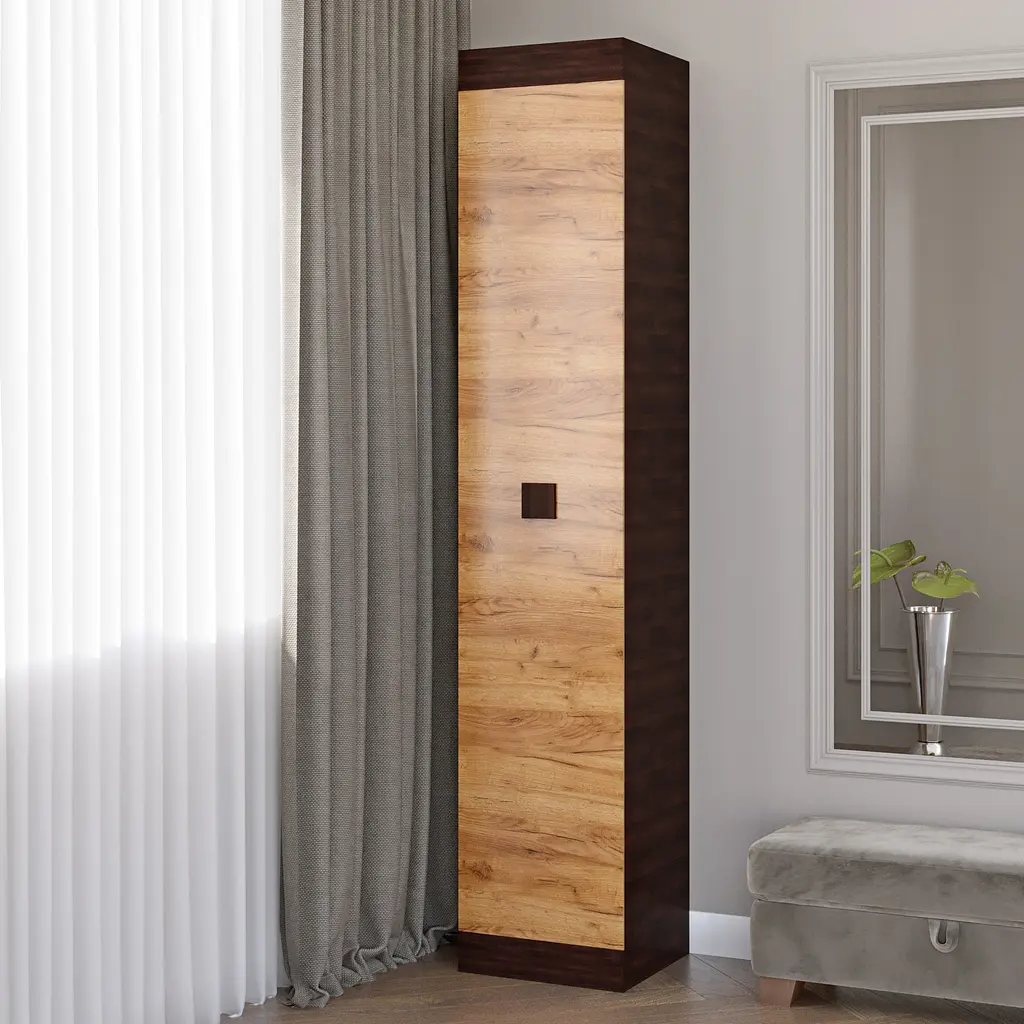 Шафа-пенал Еверест Соната венге темний/дуб крафт золотий (EVR-2276) - фото 2