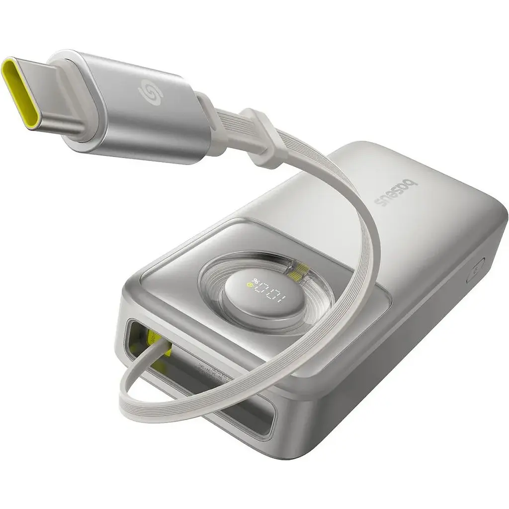Портативный аккумулятор Baseus Free2Pull with Retractable Cable 65W 20000mAh gray (P10073700843-00) - фото 3