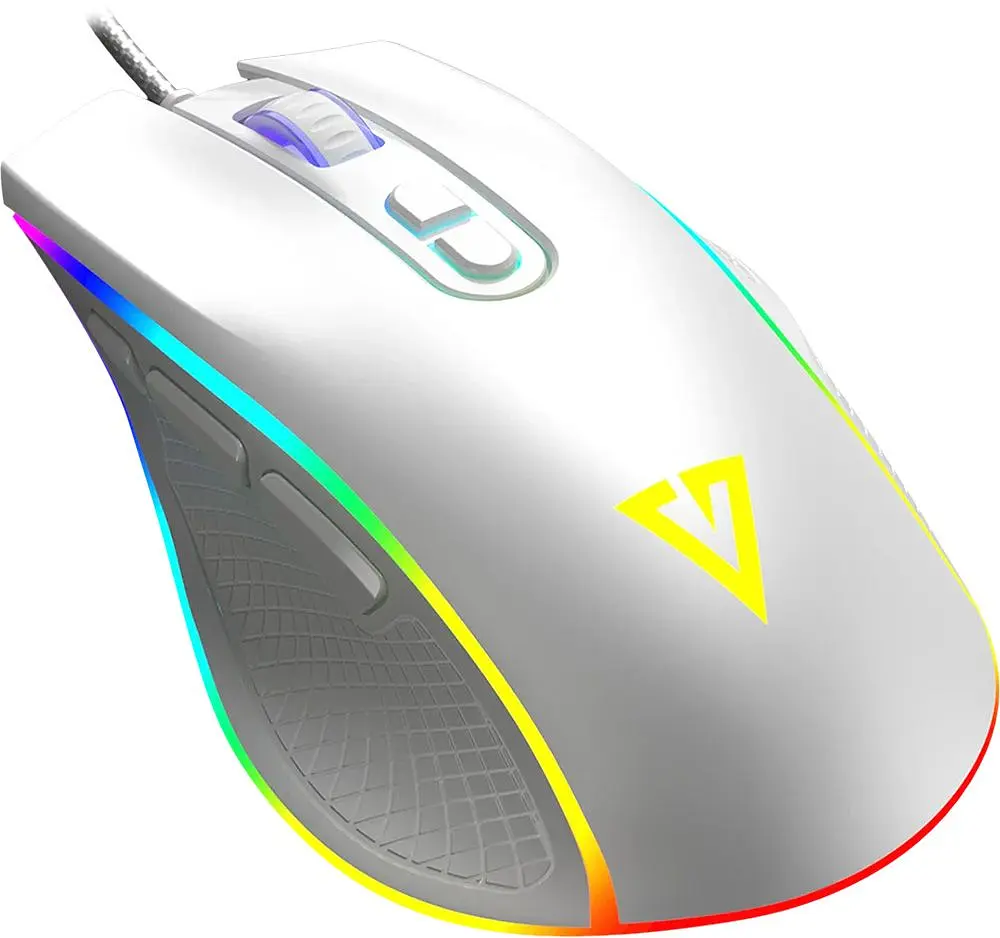 Компьютерная мышка ModeCom Veles Volcano игровая 12800dpi. 8кн.,RGB белая (M-MC-VELES-200) - фото 6