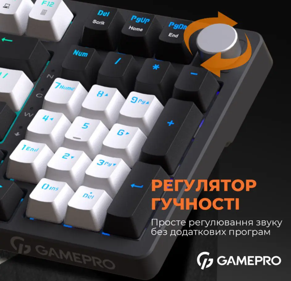 Механічна ігрова клавіатура GamePro GPMK-170 Outemu Red Switch Hot-Swap RGB Black - фото 15