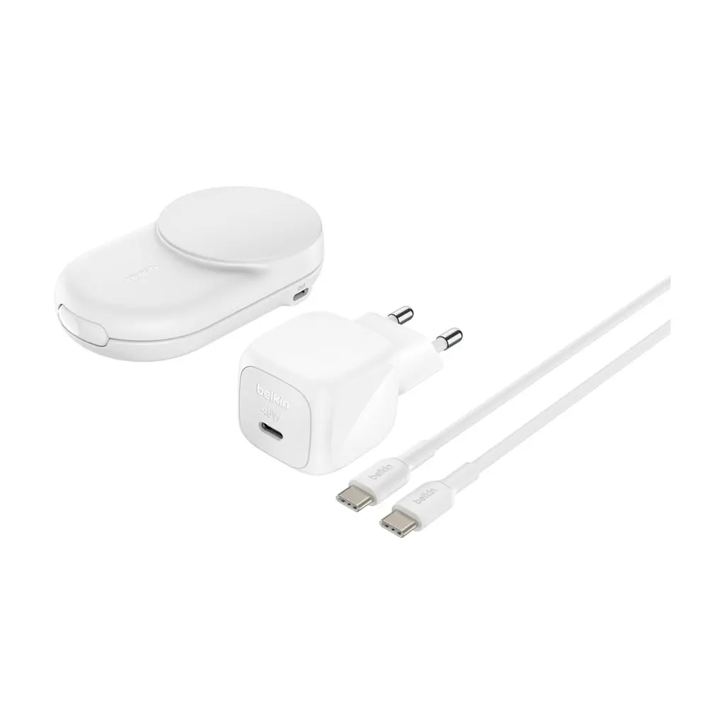 Зарядний пристрій Belkin UltraCharge Wireless 2-in-1 25W white (WIZ039KQWH) - фото 7