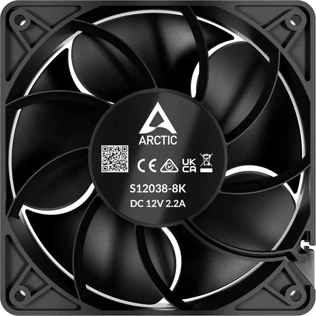 Комплект корпусних вентиляторів Arctic S12038-4K 3-Pack Black (ACFAN00303A) [176005] - фото 3