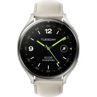 Смарт-часы Xiaomi Watch 2 Titan BHR9306GL Gray Case White Leather Strap (1093970) - фото 2