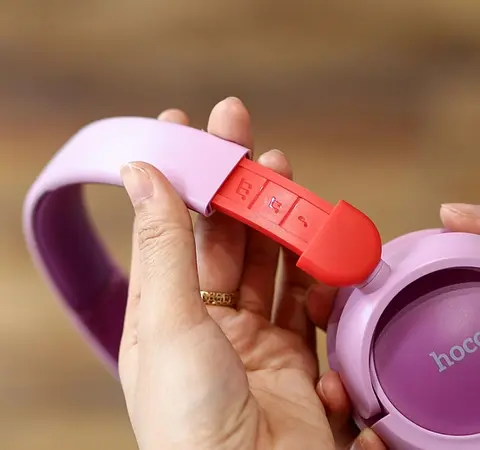 Навушники бездротові Hoco W43 Adventure BT headphones накладні до 25 годин фіолетові - фото 3