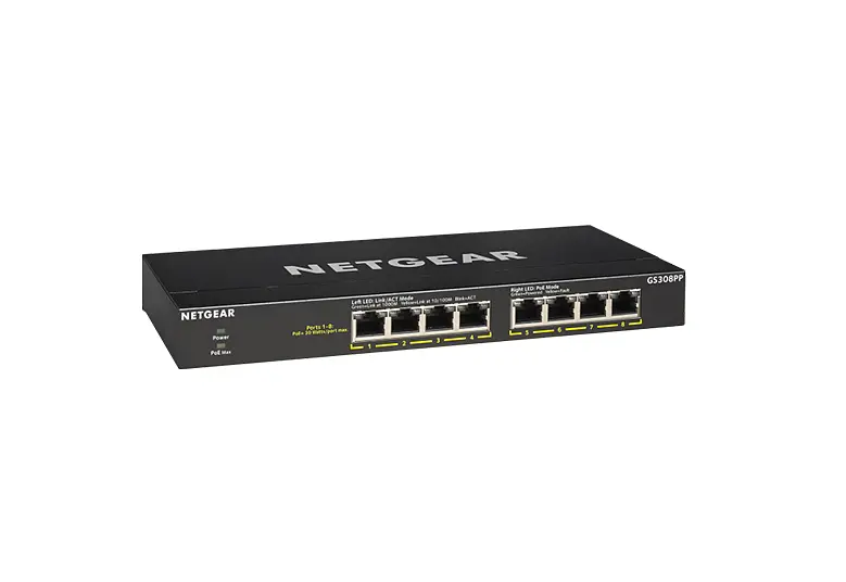 Коммутатор GS308PP 8xGE PoE, 83Вт, Неуправляемый NETGEAR teh0018193 - фото 4