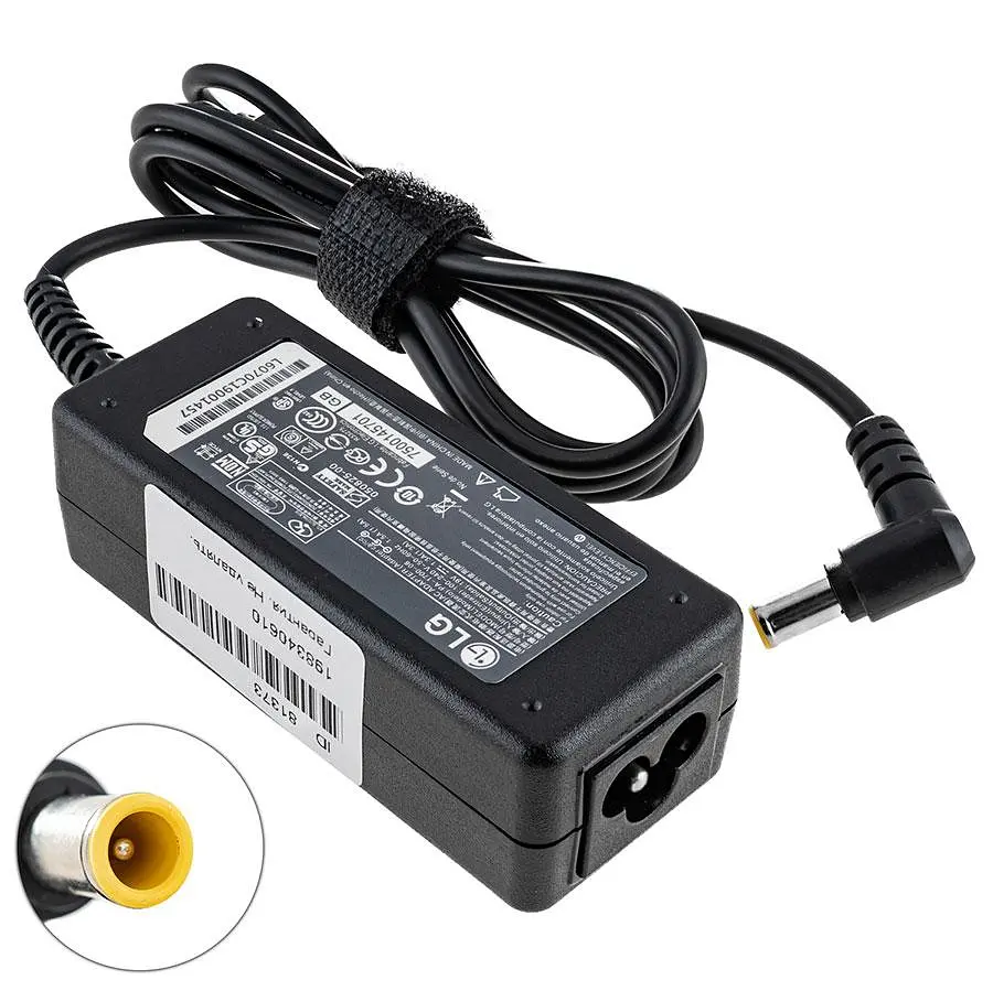 Блок живлення для монитора LG 19V 1.3A 25W 6.5x4.4мм+PIN чорний (без кабелю!)