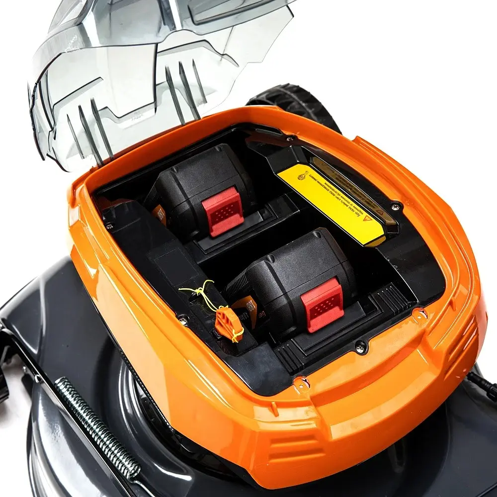 Газонокосарка акумуляторна GTM BLM42 KIT (42 см, 25-75 мм, 45 л, BL, 18+18 В, комплект) - фото 4