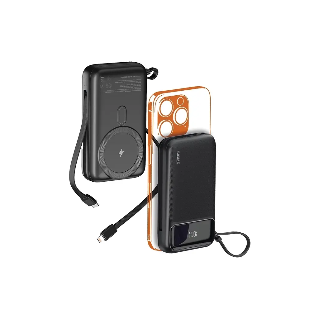 Батарея універсальна Sigma X-power SI20A8QL-MAG 20000mAh, Magnetic wireless 15W, PD, QC, 22,5W, MagSafe (4827798434611) - фото 5