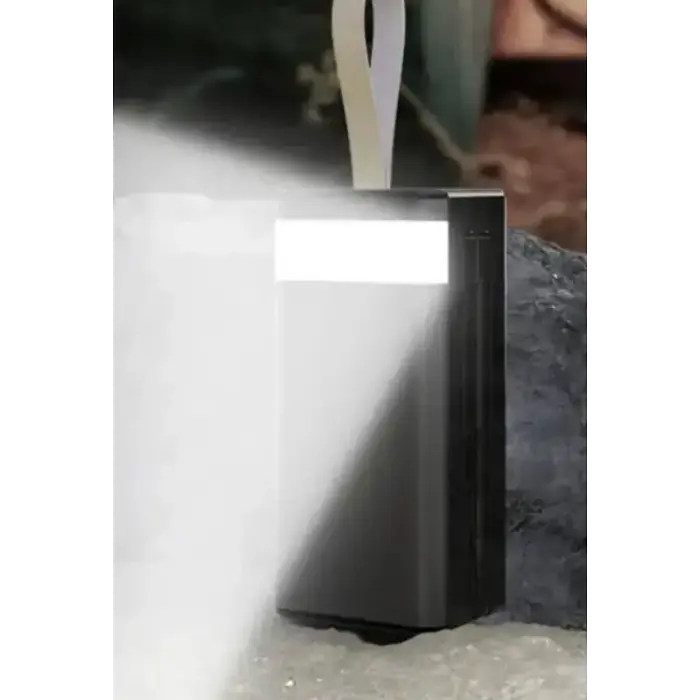 Power Bank 7GO GPW-09, ємність 30000 mAh, сонячна зарядка, вбудований кабель Lightning, LCD дисплей, чорний - фото 4