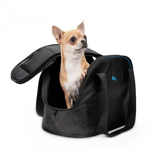 Сумка-переноска для собак і котів Pet Fashion «Remy», 40×28×21 см, чорна - фото 3