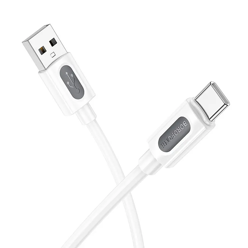 Дата кабель Borofone BX114 Structure USB to Type-C 3A (1m) White - фото 2