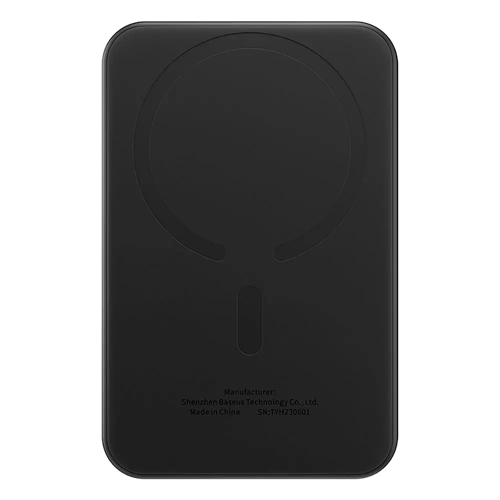Зовнішній акумулятор Baseus Magnetic Mini Wireless Fast Charge Power Bank 5000mAh 20W Cluster Black（With Simple Series Charging Cable Type-C to Type-C (P10022107113-00) - фото 5