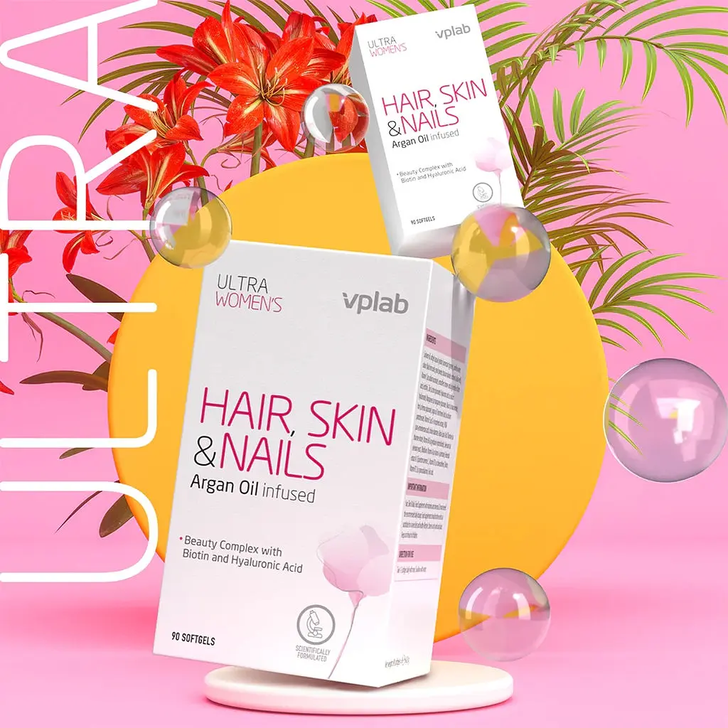 Вітаміни та мінерали VPLab Ultra Women's Hair, Skin & Nails, 90 капсул для жінок - фото 5