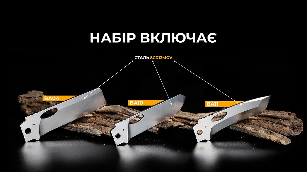 Набір змінних клинків Roxon (BA04; BA10; BA11) 3in1 для S501U, S502U, S802 - фото 12