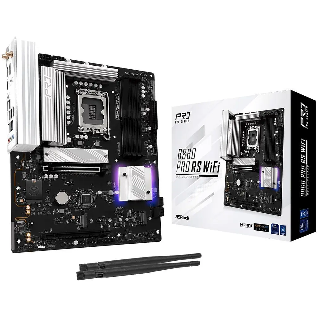Материнська плата AsRock B860 PRO RS WIFI (B860 PRO RS WIFI) (Socket 1851, Intel B860, ATX) - фото 5
