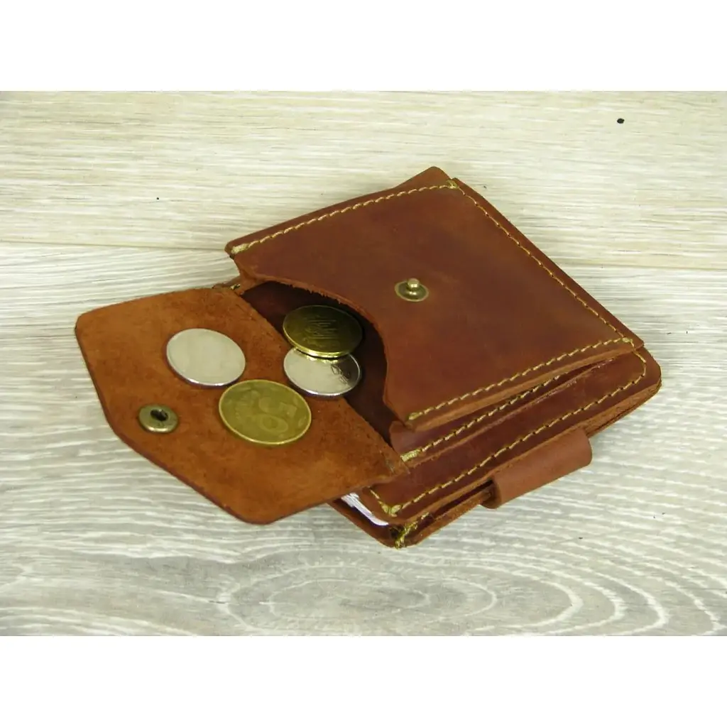 Жіночий гаманець портмоне GS коньячний - фото 7