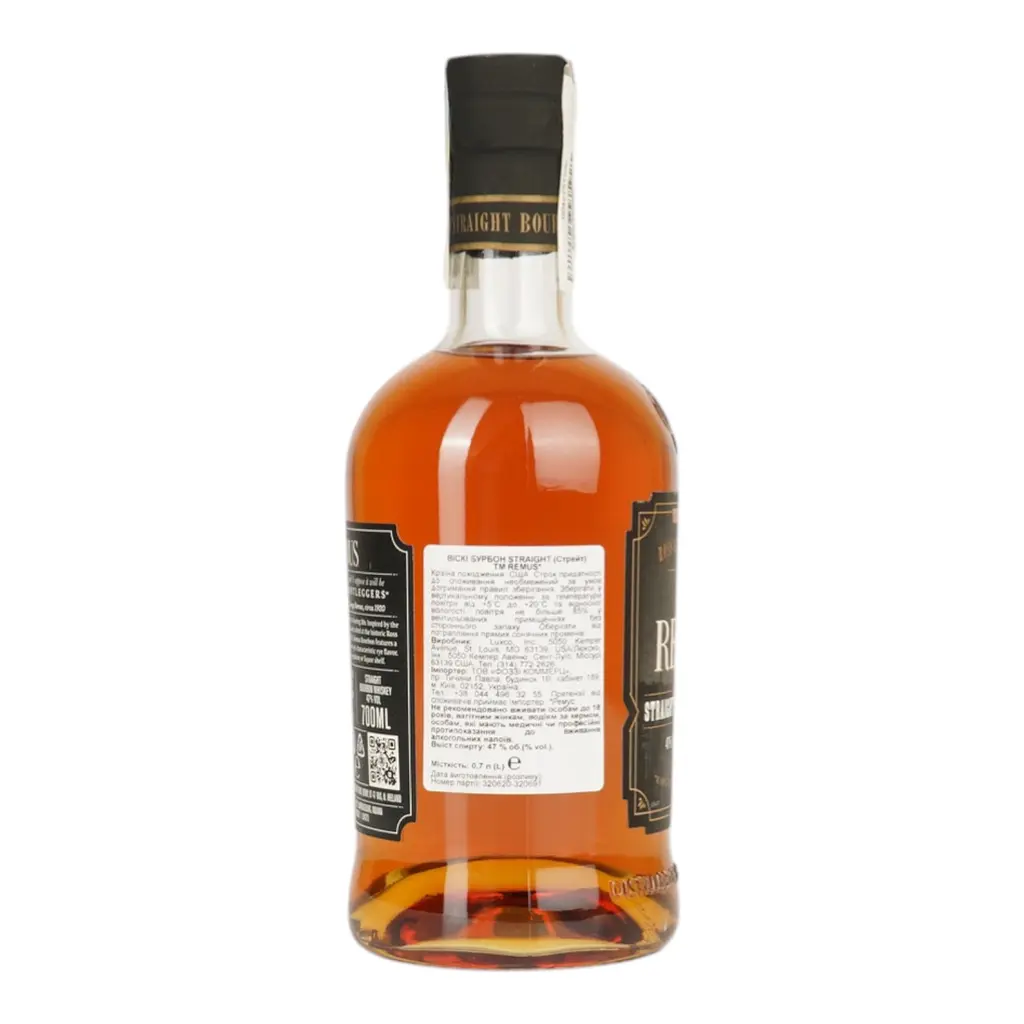 Віскі Remus Straight Bourbon American Whiskey 47% 0.7 л - фото 4