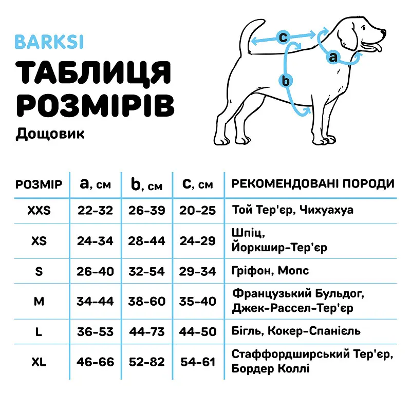Дощовик для собак Barksi Textile розмір XL Кекси - фото 6