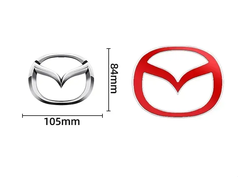 Емблема Mazda 105×84мм Хром пластик (на скотчі) (вир-во Завод) CH - фото 2