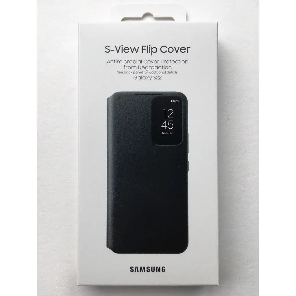 Оригінальний чохол-книжка Samsung для Galaxy S22 5G S-View Clear View Cover Smart (6.1") Чорний - фото 3