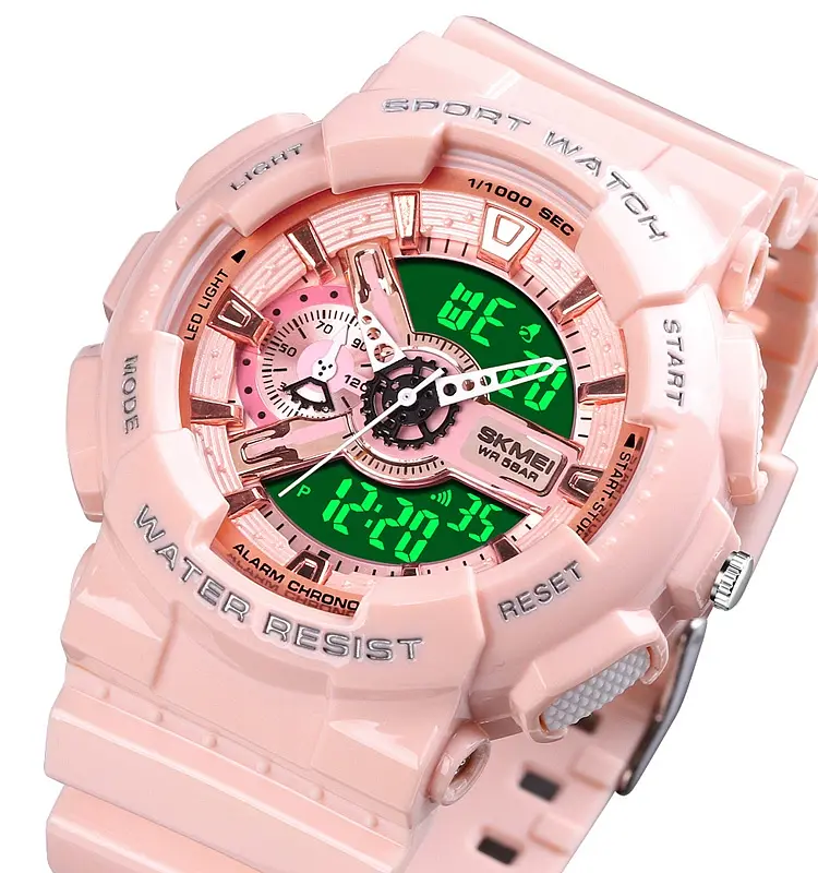 Наручний тактичний годинник Skmei 1688 (Рожевий) - фото 3