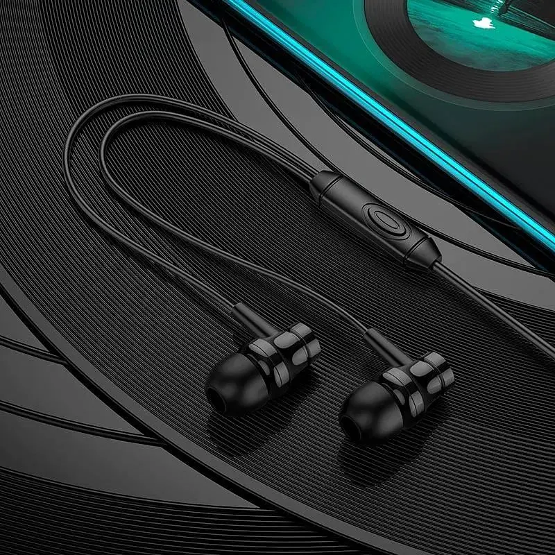 Навушники Borofone Talent універсальні earphones with mic BM67 чорні - фото 6