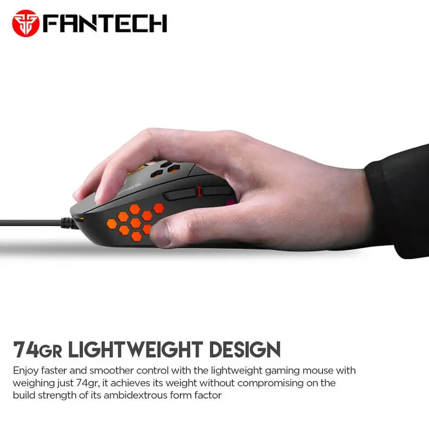 Игровая мышь Fantech X UX-2 RAPTOR PixArt 3360, 250IPS, 50G, 1200DPI Black - фото 7