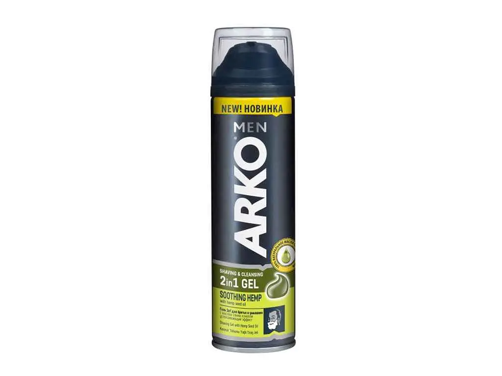 Гель для гоління ARKO 200мл з олією насіння конопель
