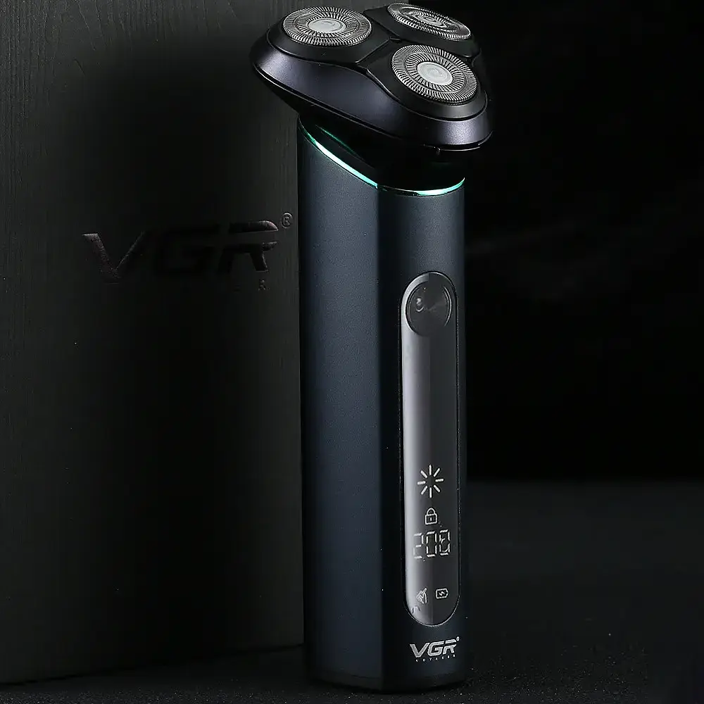 Акумуляторна електробритва водонепроникна, від USB, VGR V-310, Чорна / Бездротова бритва електрична - фото 6