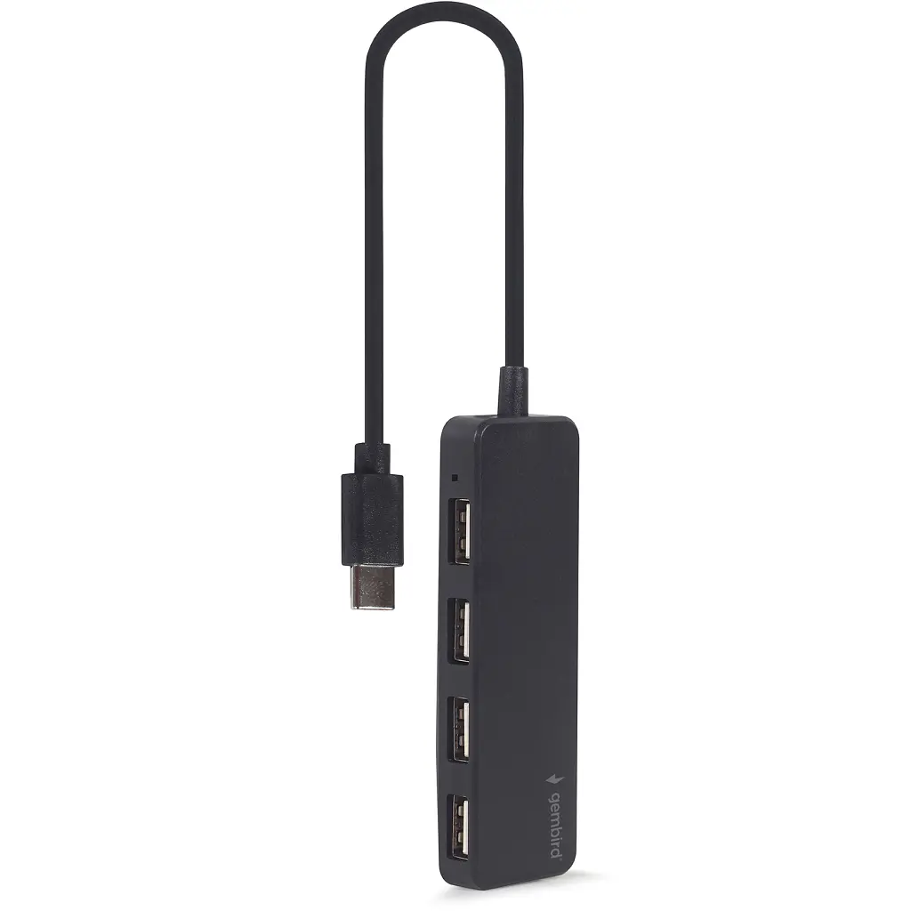 Концентратор Gembird USB-C 4 ports USB 2.0 black (UHB-CM-U2P4-01) - фото 2