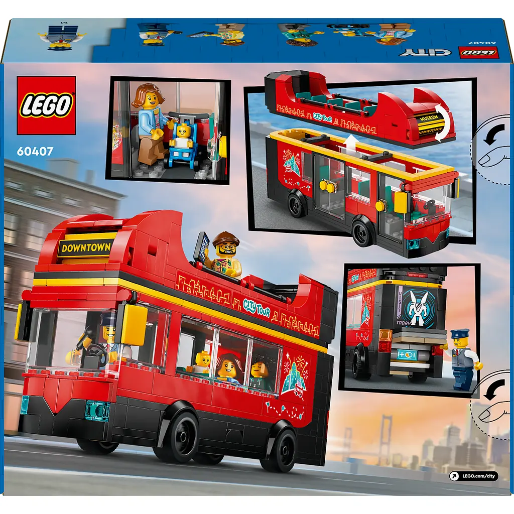Конструктор LEGO City Червоний двоповерховий екскурсійний автобус 384 деталі (60407) - фото 2