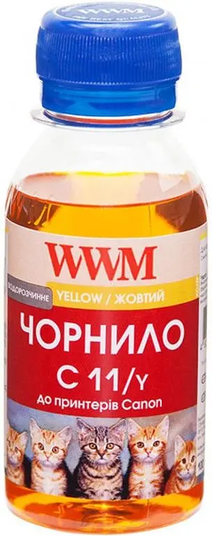 Чорнило WWM для Canon CL-511С/CL-513С/CLI-521Y 100г Yellow водорозчинне (C11/Y-2) - фото 2
