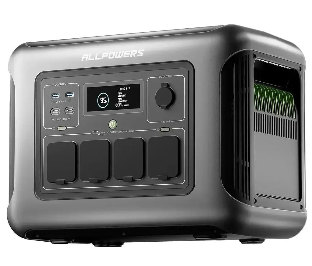 Портативна зарядна станція Allpowers R1500 Lite LiFePO4, 1056 Вт/ч 1600 Вт (R1500 Lite) - фото 4