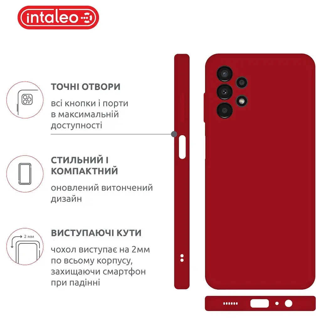 Чохол до мобільного телефона Intaleo SoftShell Samsung Galaxy A13 4G Red (1283126557897) - фото 4