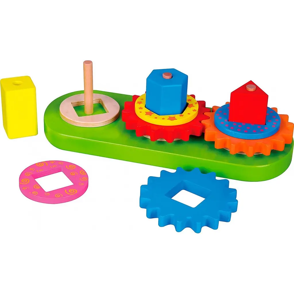 Пирамидка Viga Toys Шестерни деревянная (59611) - фото 3