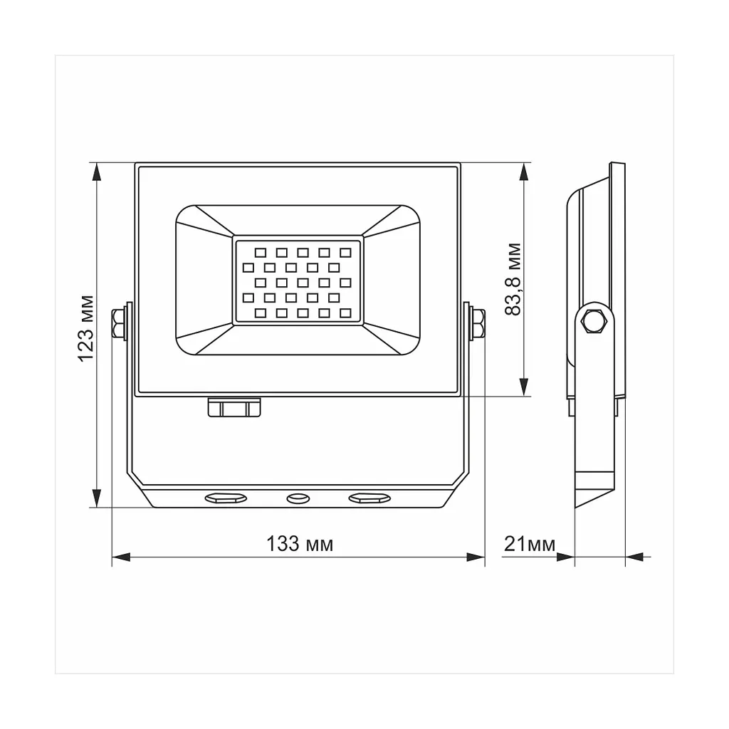 Прожектор Videx LED TITANUM TLF206 20W 6000K (TLF206) - фото 2