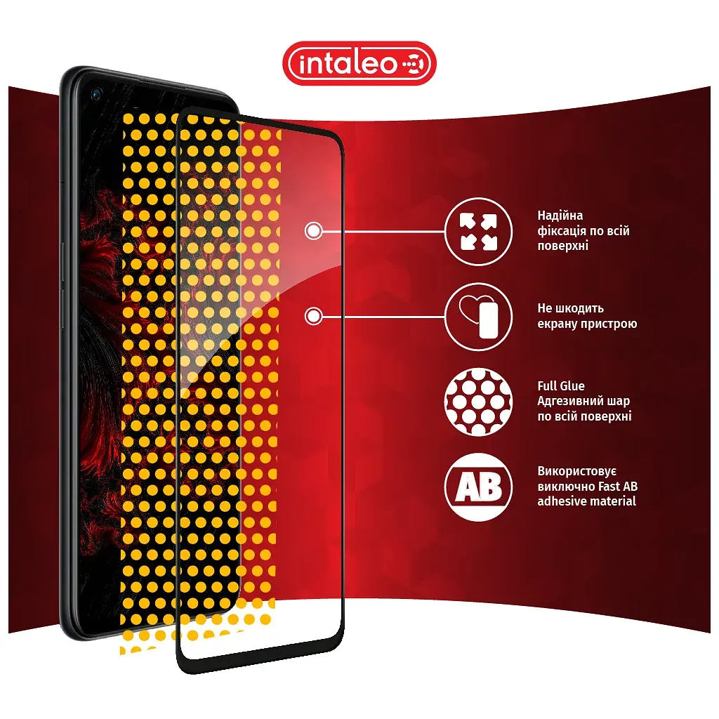 Скло захисне Intaleo Full Glue Oppo A76 4G Black (1283126528880) - фото 7