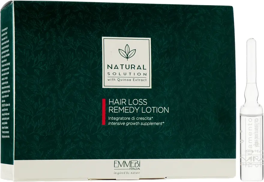 Ампулы от выпадения волос Emmebi Italia Natural Solution Hair Loss Remedy 12х6 мл - фото 2