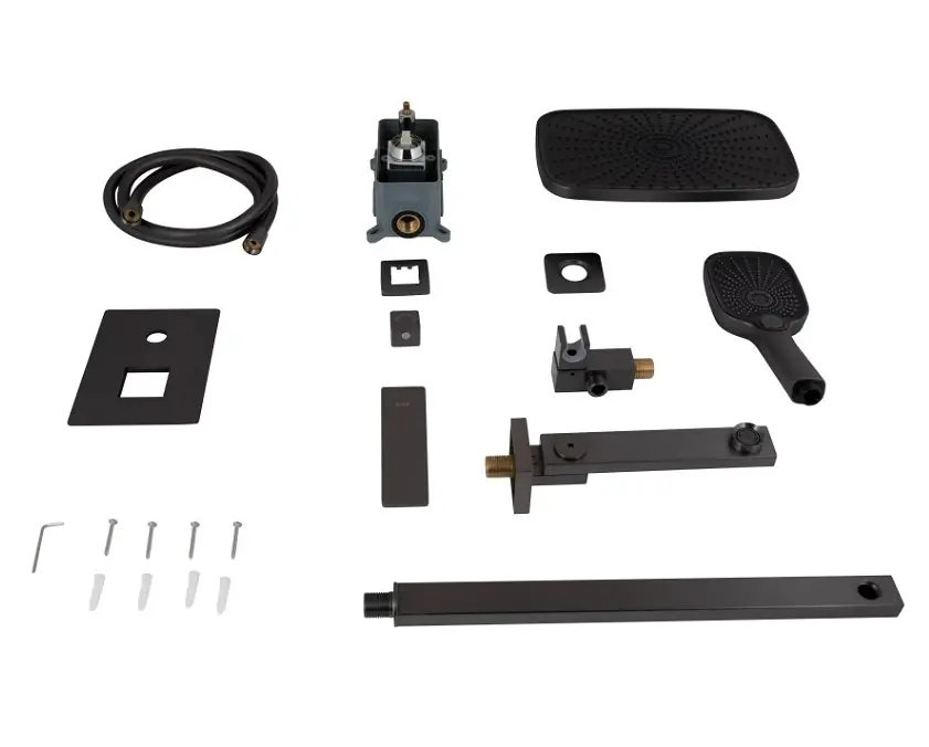 Душова система універсальна Qtap Gemini Gunmetal Black PVD прихованого монтажу QTGEM114GMB45704 - фото 8