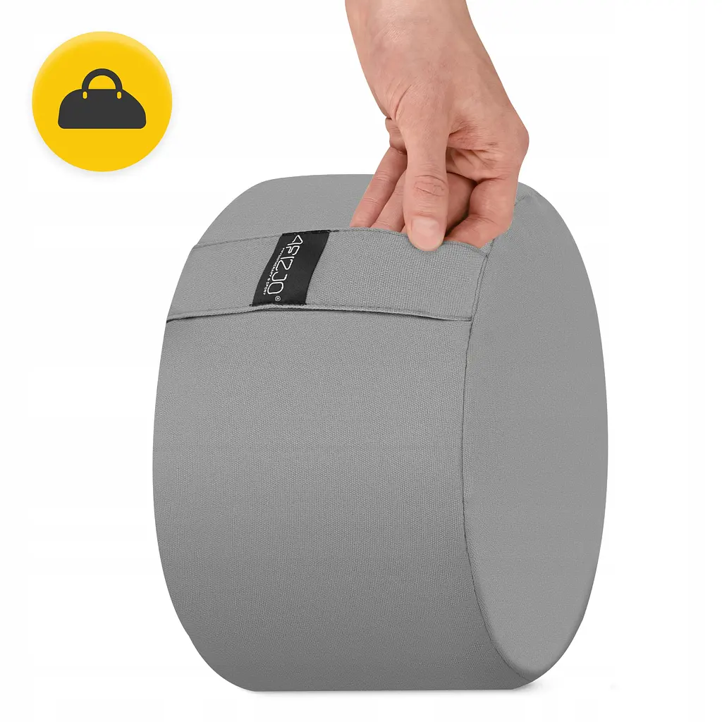 Подушка для йоги та медитації 4FIZJO Zafu кругла 32 x 20 см Grey (P-5907739315533) - фото 6