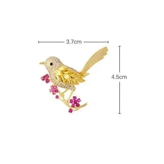 Брошь Птичка брошь-булавка - фото 2