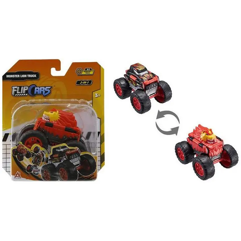 Машинка-трансформер Flip Cars 2 в 1 Монстр-трак Лев EU463875A-02 - фото 4