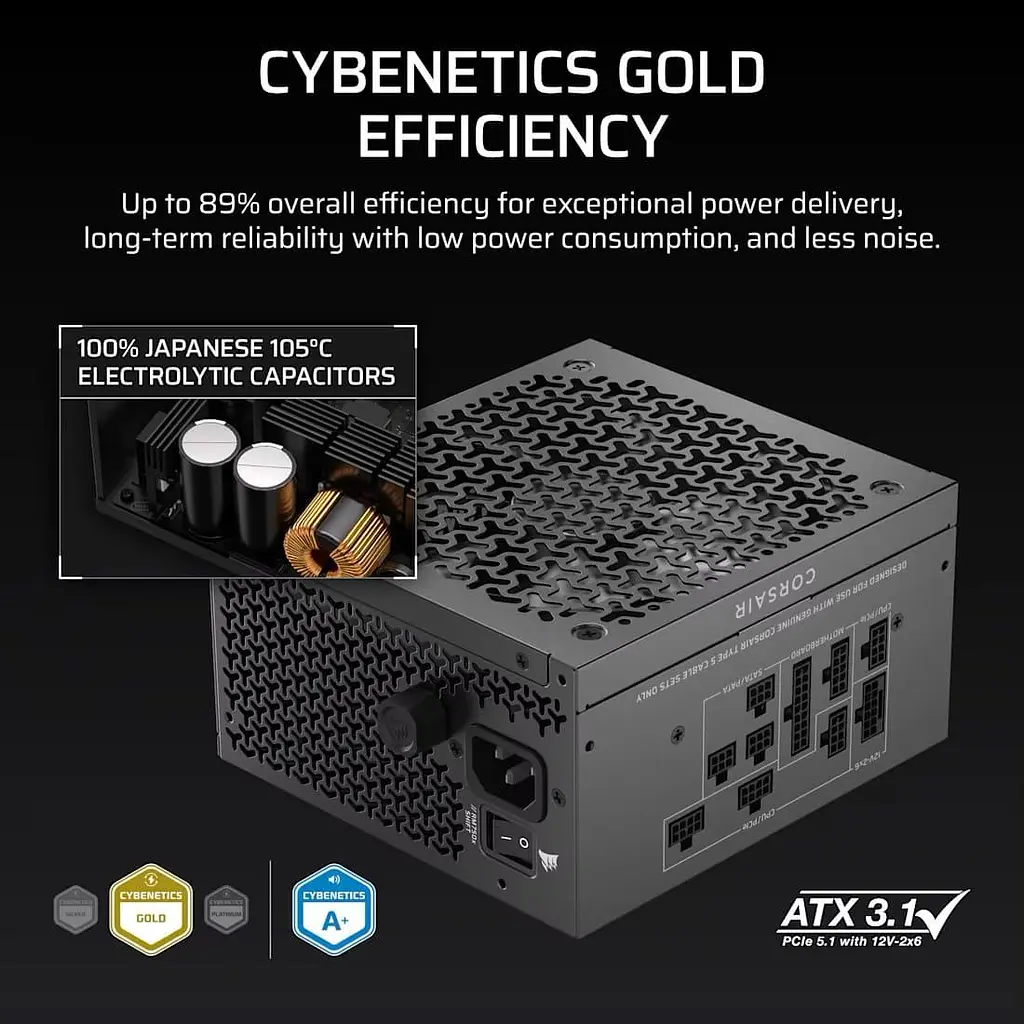 Блок живлення Corsair RM750x 750W ATX 3.1 80+ Gold (CP-9020298-EU) - фото 6