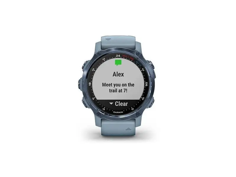Смарт-годинник Garmin Descent Mk2S Mineral Blue with Sea Foam Silicone Band (010-02403-07) - фото 7