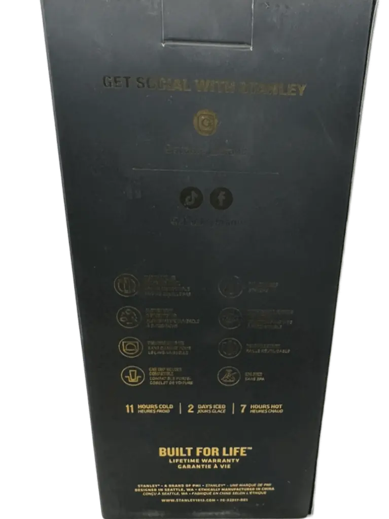 Термос термочашка Stanley Quencher H2.0 Tumbler з нержавіючої сталі 1,18 л Navy Blue Gold KT7001973 - фото 9